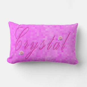 Crystal Girls Namn Logotyp Lumbarkudde
