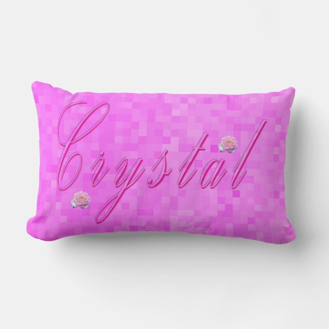 Crystal Girls Namn Logotyp Lumbarkudde (Framsida)