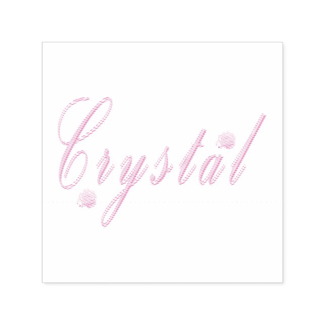 Crystal Girls Namn Logotyp Självfärgande Stämpel (Design)