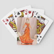 Crystal glass princess med orange dress