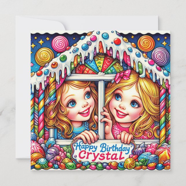 CRYSTAL~ Grattis på födelsedagen ~ Candy Store ~ (Framsida)