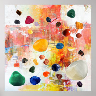 Crystal Healing Gemstone Poster