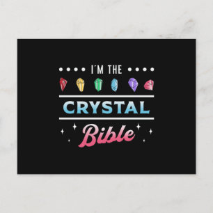 Crystal Healing Jag är Crystal Bible Heal Chakra Vykort