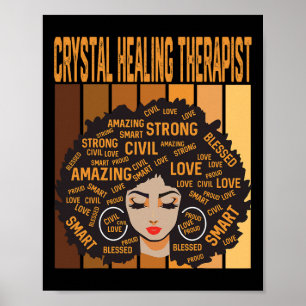 Crystal Healing-terapeut Svarta historiemånaden Pr Poster