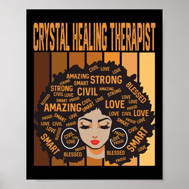 Crystal Healing-terapeut Svarta historiemånaden Pr Poster (Framsidan)