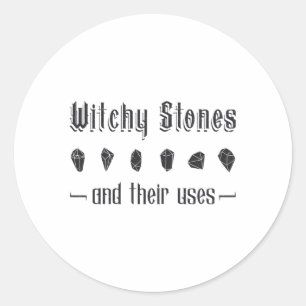 Crystal Healing WitchStones och deras Användor Gif Runt Klistermärke