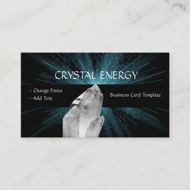 Crystal Healz Crystal Visitkort (Framsida)