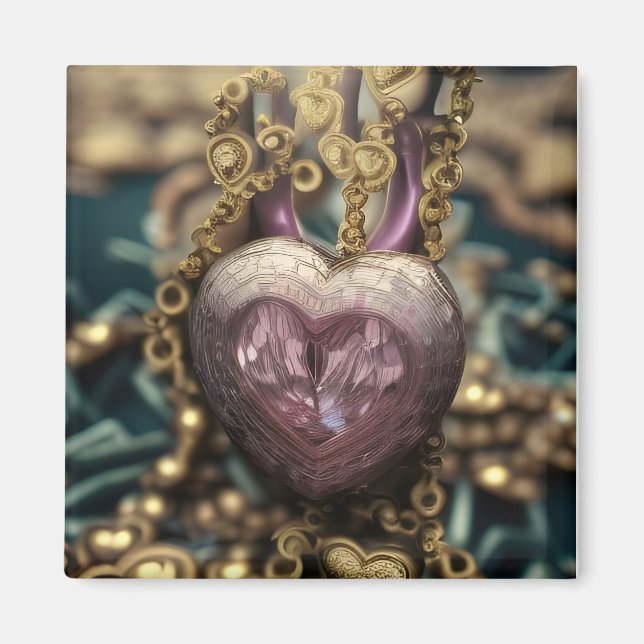Crystal Heart Amulet Magnet (Framsidan)