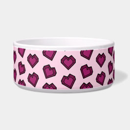 Crystal Heart Mönster Cute Magenta Mörk Rosa