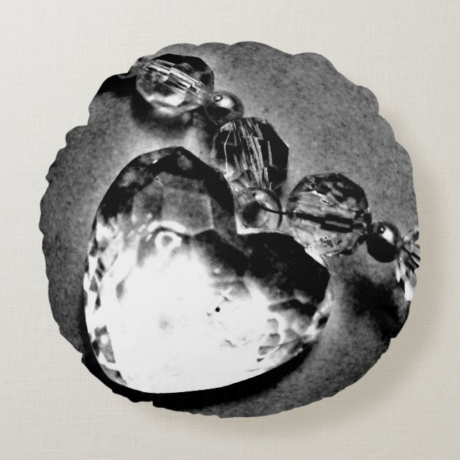 Crystal Heart Rund Kudde (Framsidan)