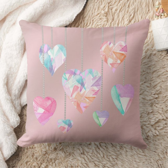 Crystal Hearts Kudde (Filt)