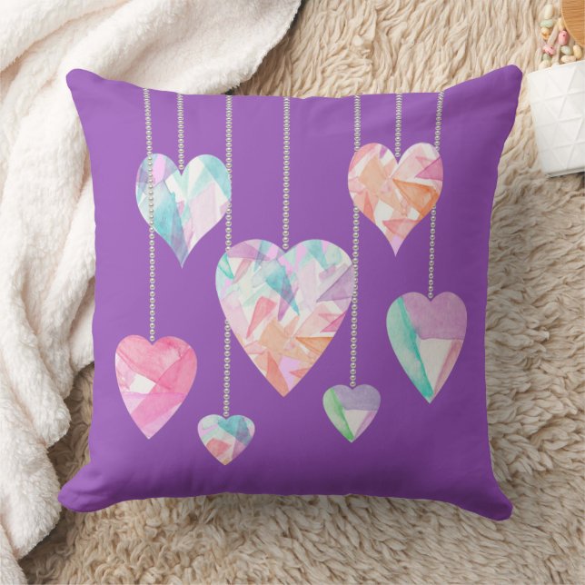 Crystal Hearts Kudde (Filt)