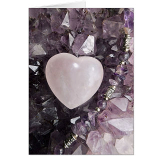 Crystal hjärta hälsningskort