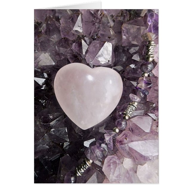 Crystal hjärta hälsningskort (Framsidan)