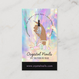 Crystal HoloGrapcs Nail Technician Artist Salon B Visitkort