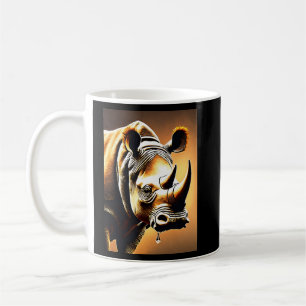 Crystal Horn Rhinoceros: Elegant och detaljerad st Kaffemugg