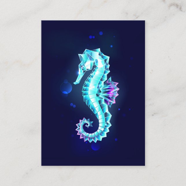 Crystal Ice Seahorse on Blue Background (Framsida)
