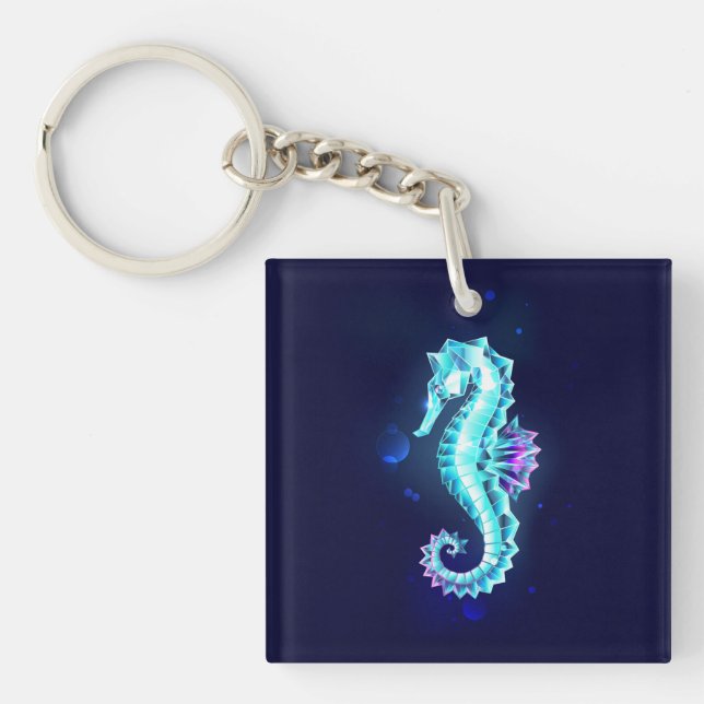 Crystal Ice Seahorse on Blue Background (Framsidan)