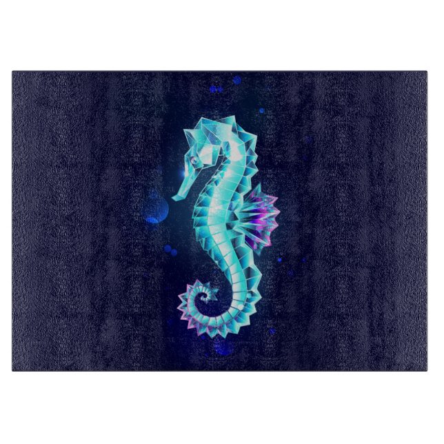 Crystal Ice Seahorse on Blue Background (Framsidan)