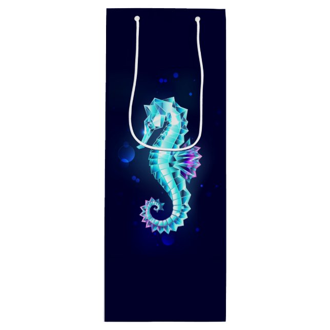 Crystal Ice Seahorse on Blue Background (Framsidan)
