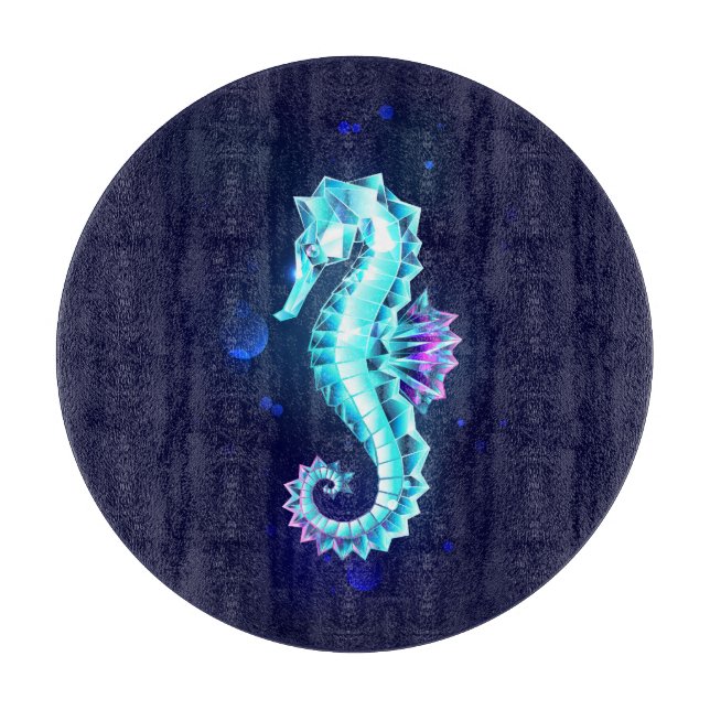 Crystal Ice Seahorse on Blue Background (Framsidan)
