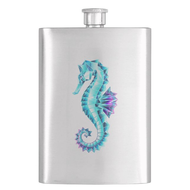 Crystal Ice Seahorse on Blue Background Fickplunta (Framsidan)