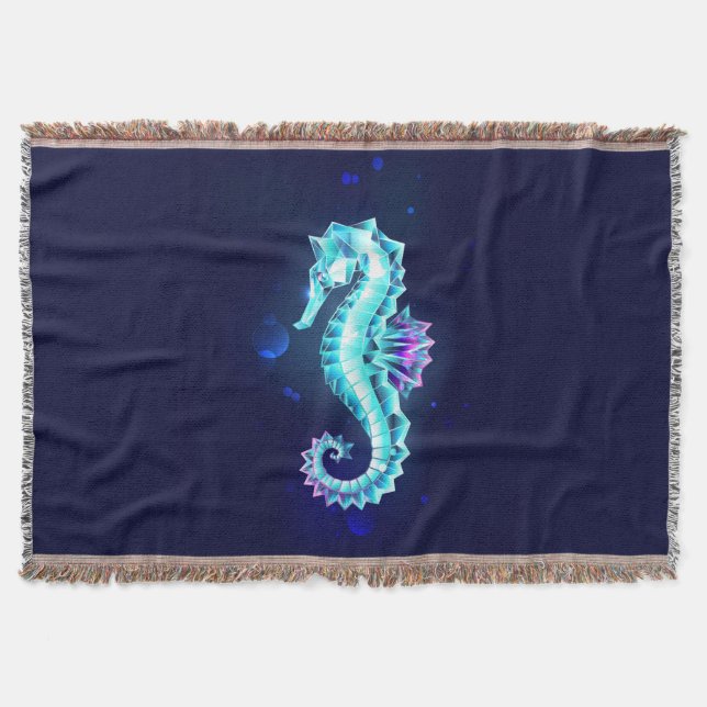 Crystal Ice Seahorse on Blue Background Filt (Framsidan)