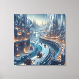 Crystal Ice World Fantasy Art Canvastryck