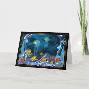 Crystal Jellyfish - Birthday Greetings Kort