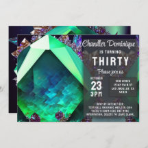 Crystal Jewel Grönt Emerald Gemstone May Birthday