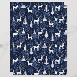 Crystal Jul Hjort Cobalt Blue Scrapbook Papper