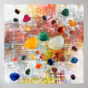Crystal läka Gemstone 2 Poster