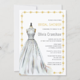 Crystal look Bröllop Gown Möhippa Inbjudningar
