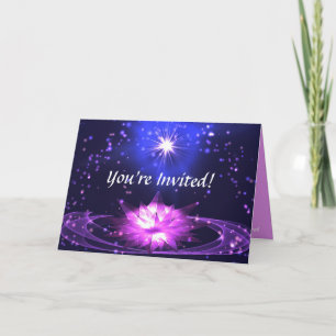 Crystal Lotus Flower Stars Anpassa inbjudan