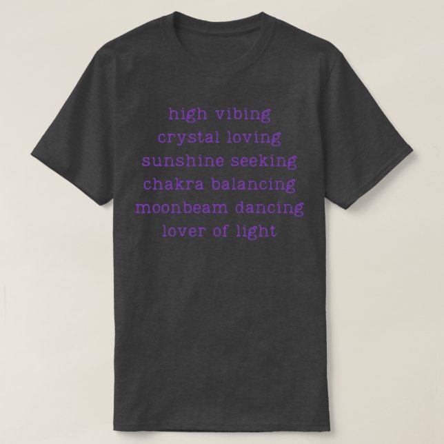 Crystal Loving Chakra Balancing T Shirt (Design framsida)