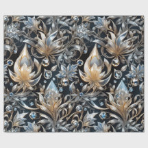 Crystal Luxury Flowers Filigree Wrapping Papper