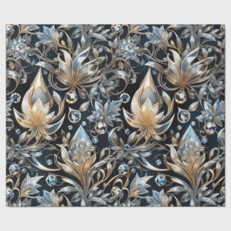 Crystal Luxury Flowers Filigree Wrapping Papper Presentpapper