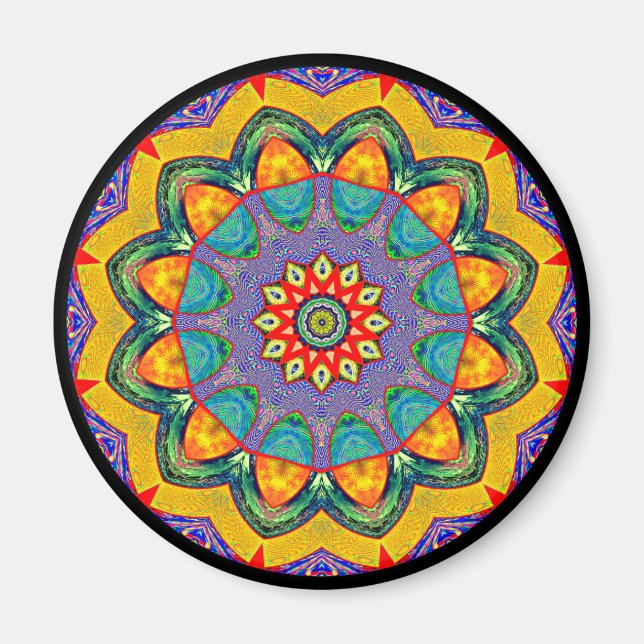 ’Crystal Mandala Quilt’ Magnet (Framsidan)