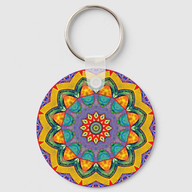 ’Crystal Mandala Quilt’ Nyckelring (Framsida)