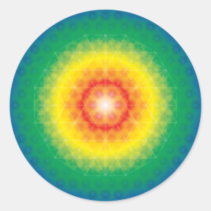Crystal Mandala Runt Klistermärke