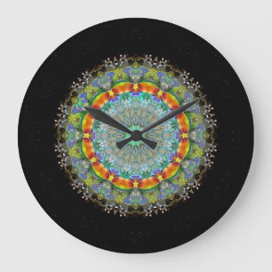 Crystal Mandala Wall Clock Stor Klocka