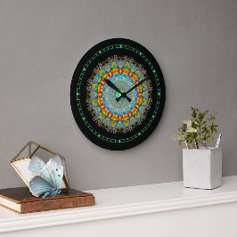 Crystal Mandala Wall Clock Stor Klocka