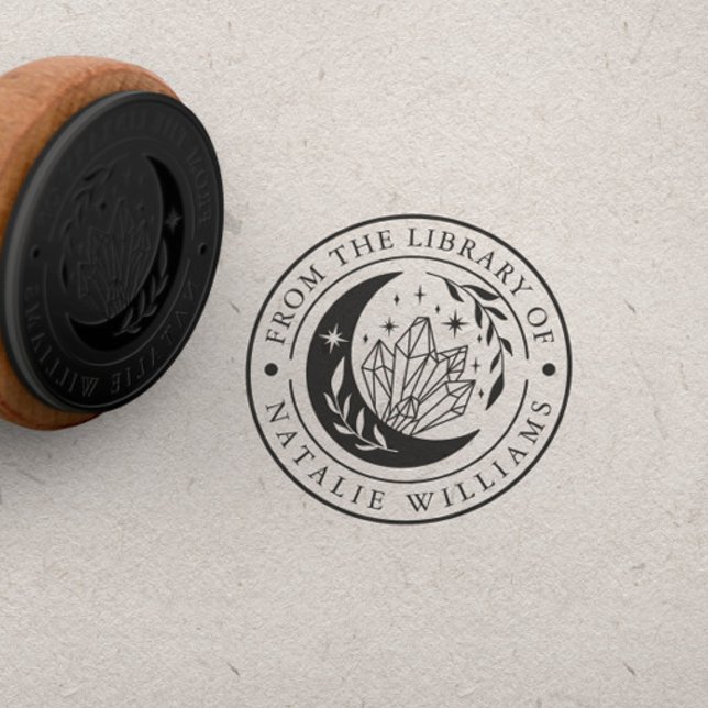 Crystal Måne från Bibliotek i Rubber Frimärke Stämpel (Skapare uppladdad)