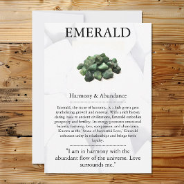 Crystal Meaning Card - Emerald Julkort