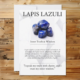 Crystal Meaning Card - Lapis Lazuli Julkort