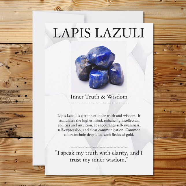 Crystal Meaning Card - Lapis Lazuli Julkort (Skapare uppladdad)