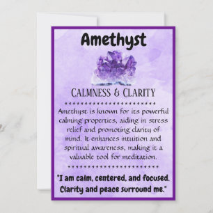 Crystal Meding Card - Amethyst Julkort