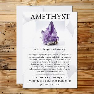 Crystal Meding Card - Amethyst Julkort