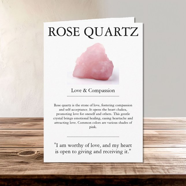 Crystal Meding Card - Ro Quartz Kort (Skapare uppladdad)