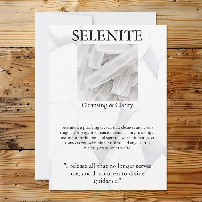 Crystal Meding Card - Selenite Julkort (Skapare uppladdad)